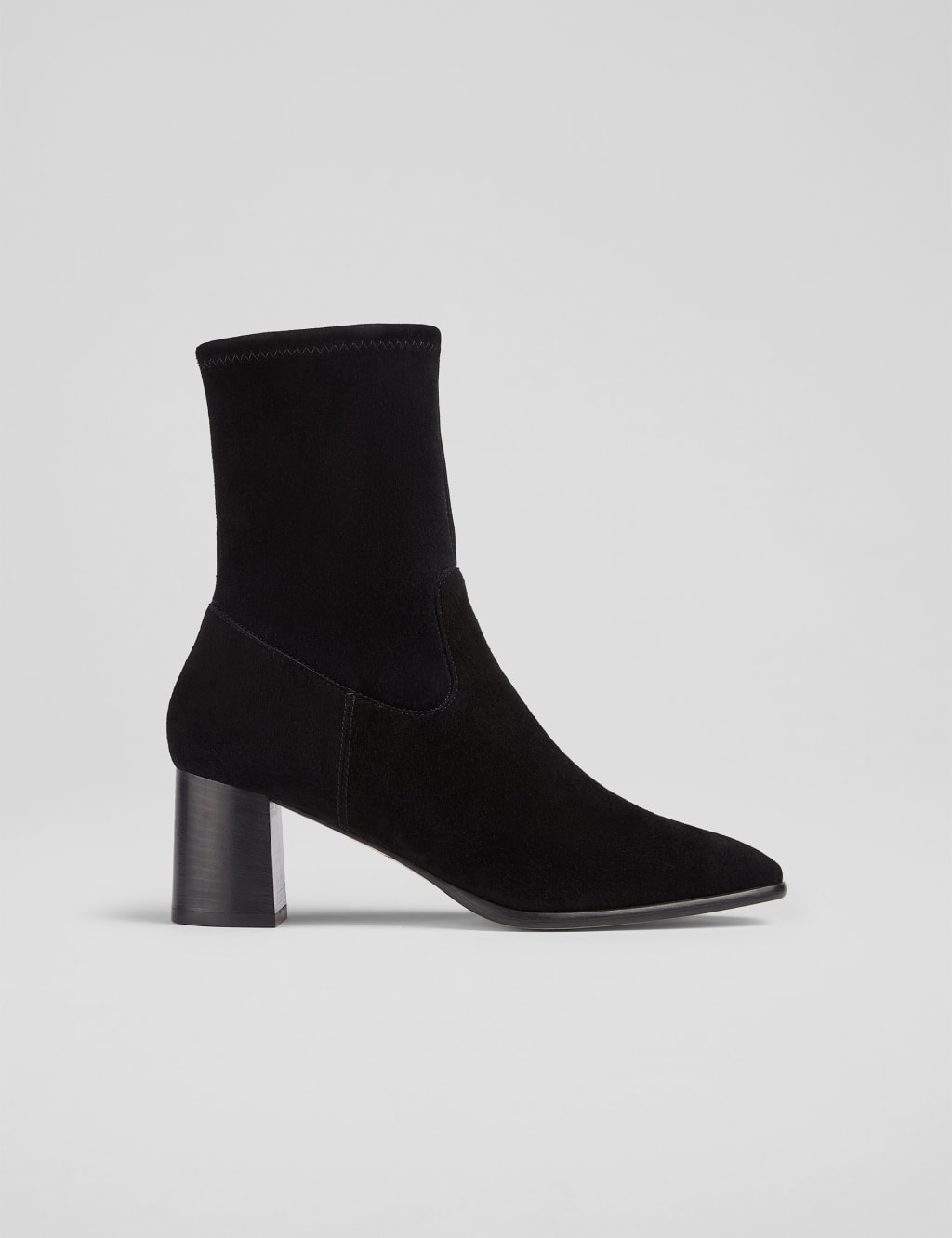 Suede Ankle Boots with Block Heels