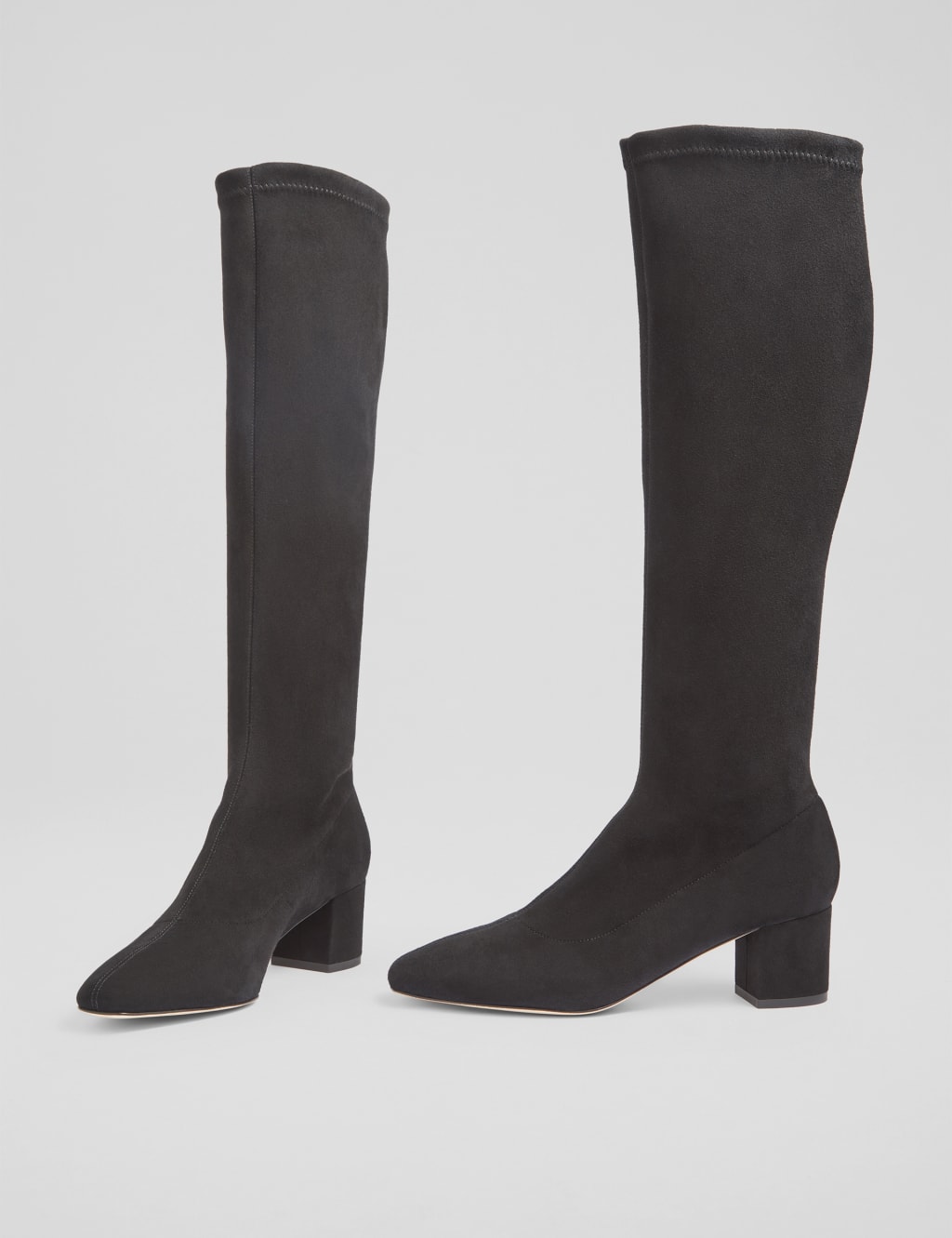 Suede Block Heel Knee High Boots 3 of 4