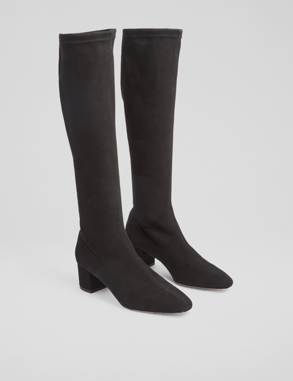 Suede Block Heel Knee High Boots 4 of 4