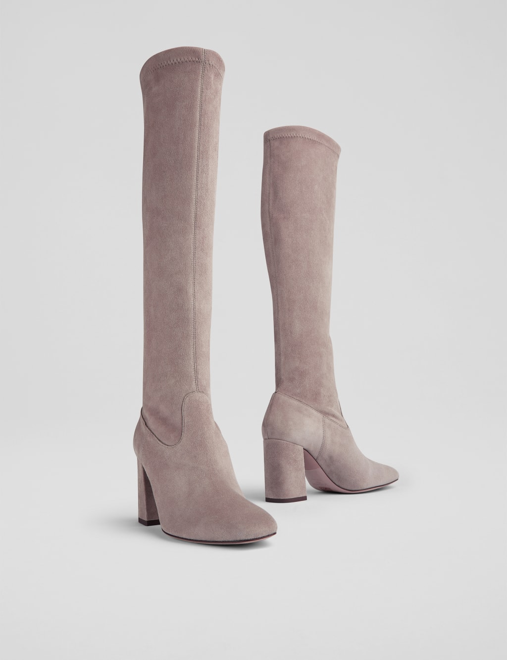 Suede Block Heel Knee High Boots 2 of 4