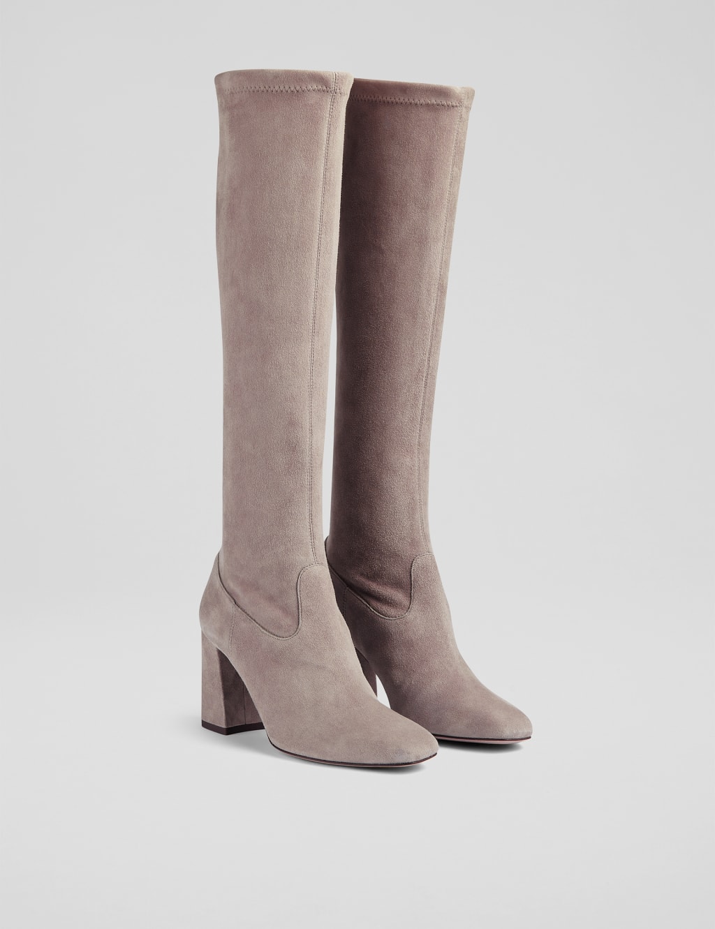 Suede Block Heel Knee High Boots 3 of 4