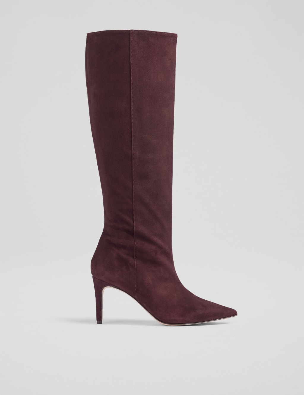Suede stiletto boots top