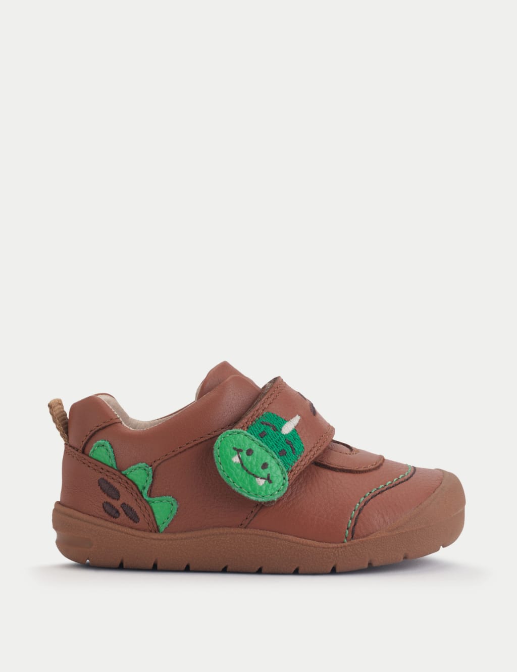 Kids' Leather Riptape Dino Trainers (4 Small - 6½ Small) 1 of 6