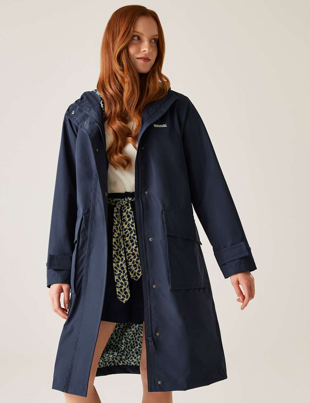 Orla Kiely II Waterproof Hooded Longline Mac 4 of 10