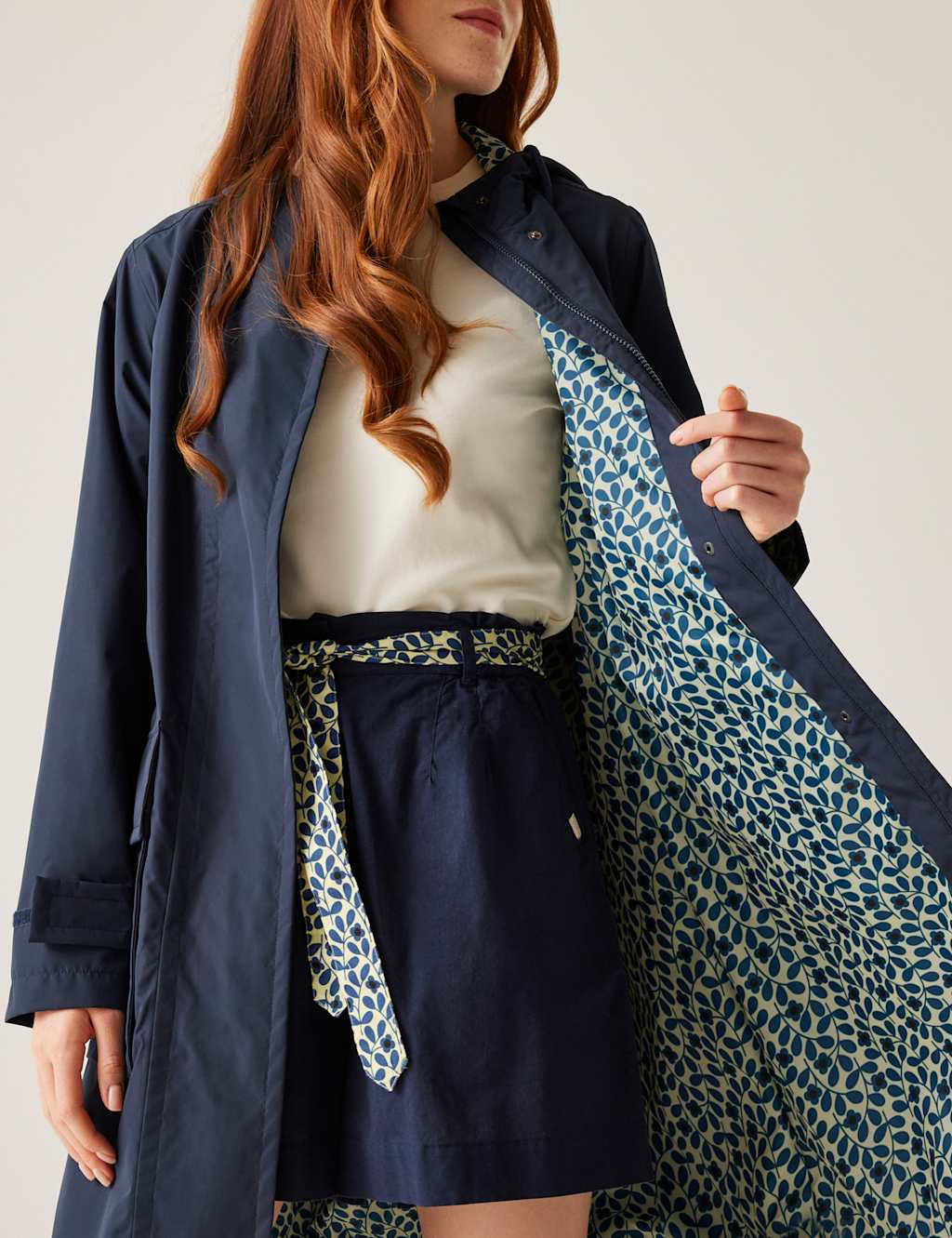 Orla Kiely II Waterproof Hooded Longline Mac 7 of 10