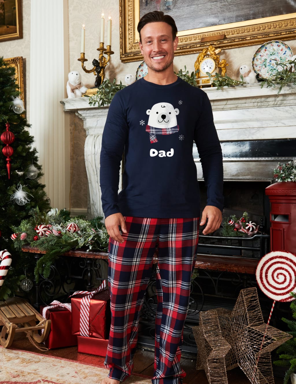 Personalised Men s Polar Bear Pyjamas Dollymix M S
