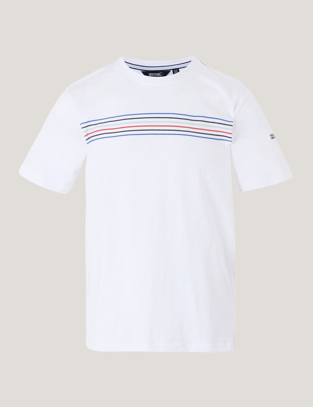 Ravia Pure Cotton Chest Stripe T-Shirt 2 of 7