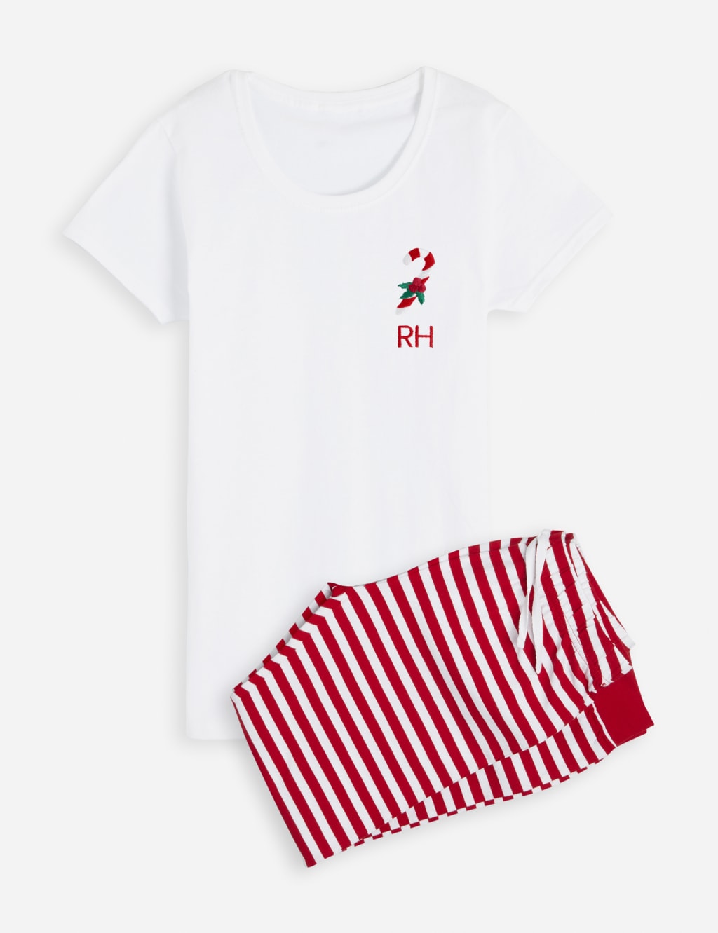 Personalised Women's Candy Cane Pyjamas 3 of 6