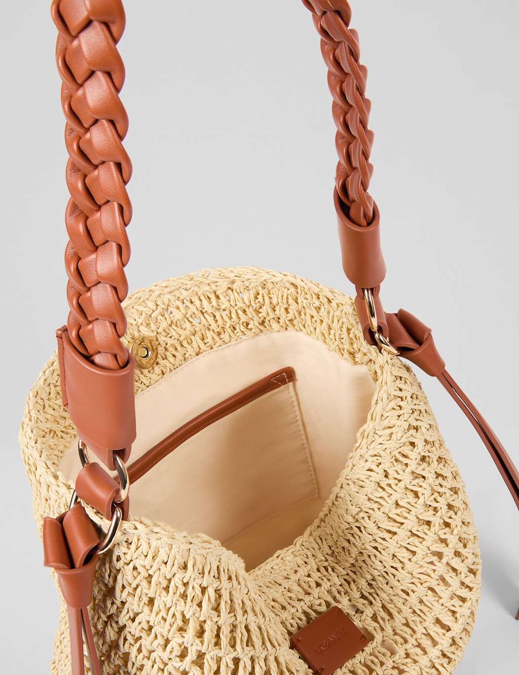 Woven Plaited Strap Shoulder Bag 3 of 3