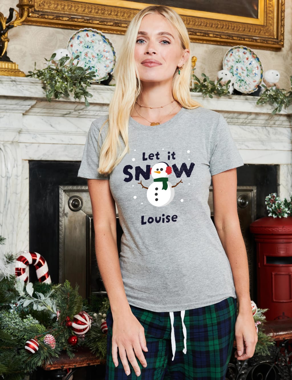 Personalised Women s Snowman Family Pyjamas Dollymix M S