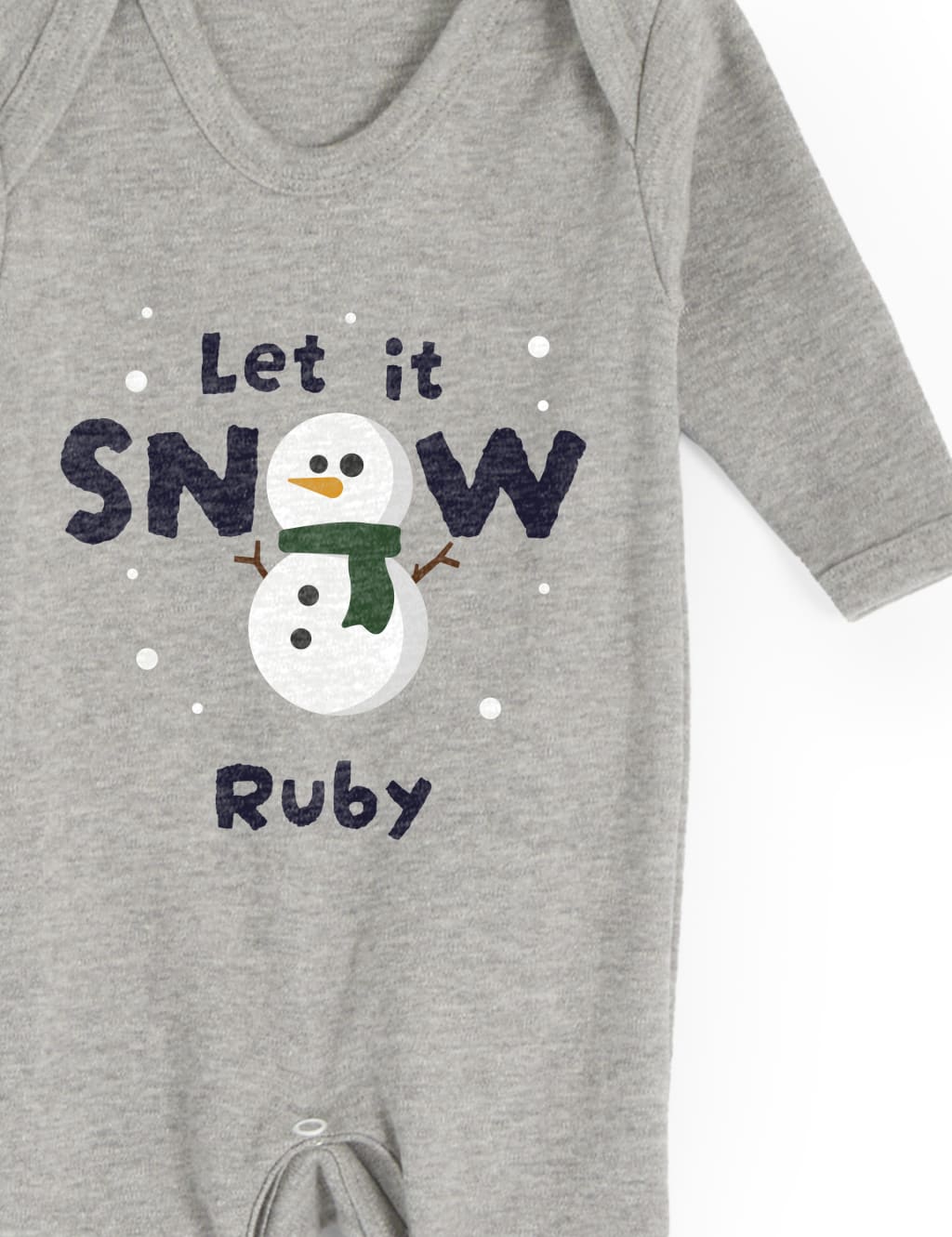 Personalised Family Snowman Babygrow 2 of 4