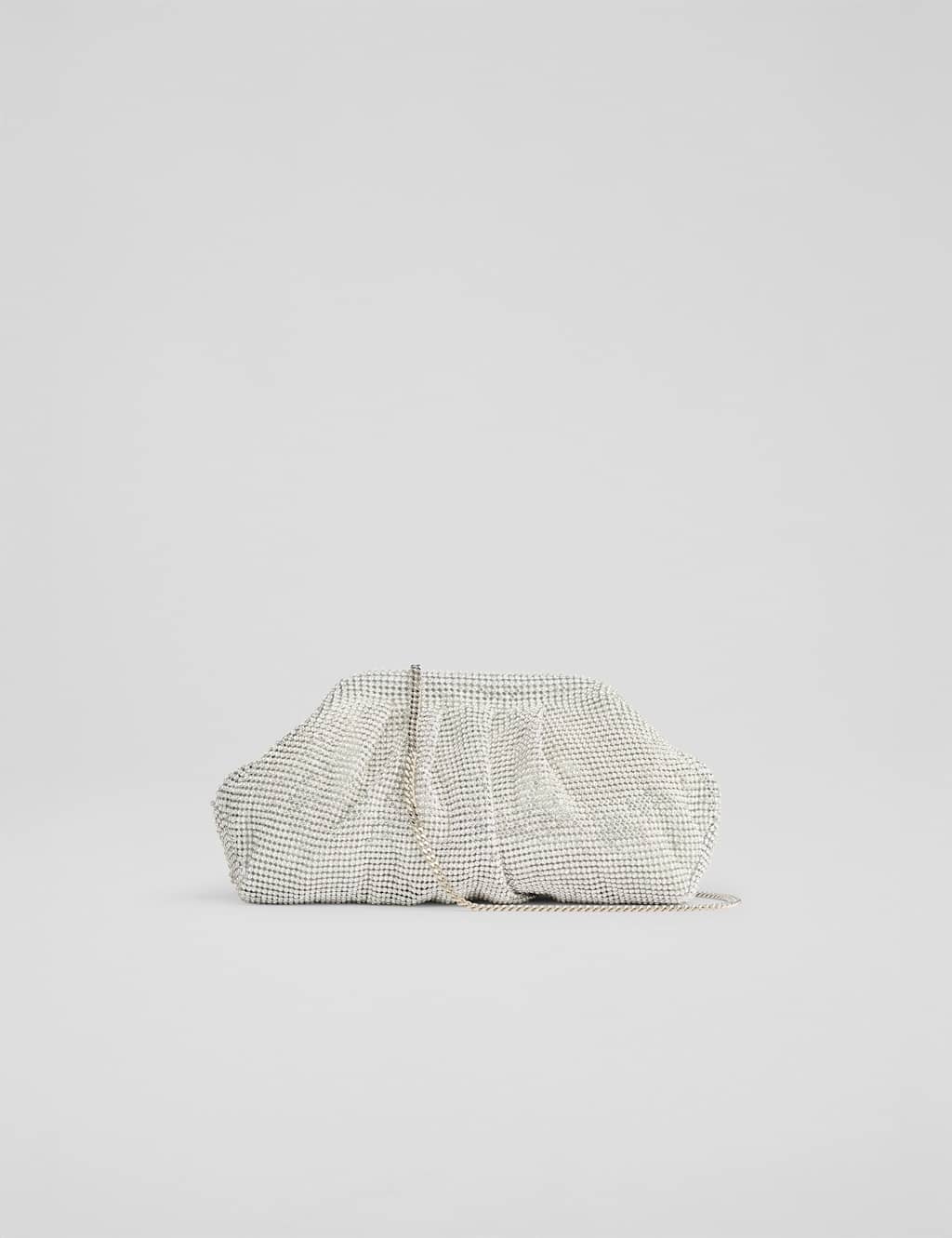 Crystal Metallic Chain Strap Clutch Bag 2 of 3