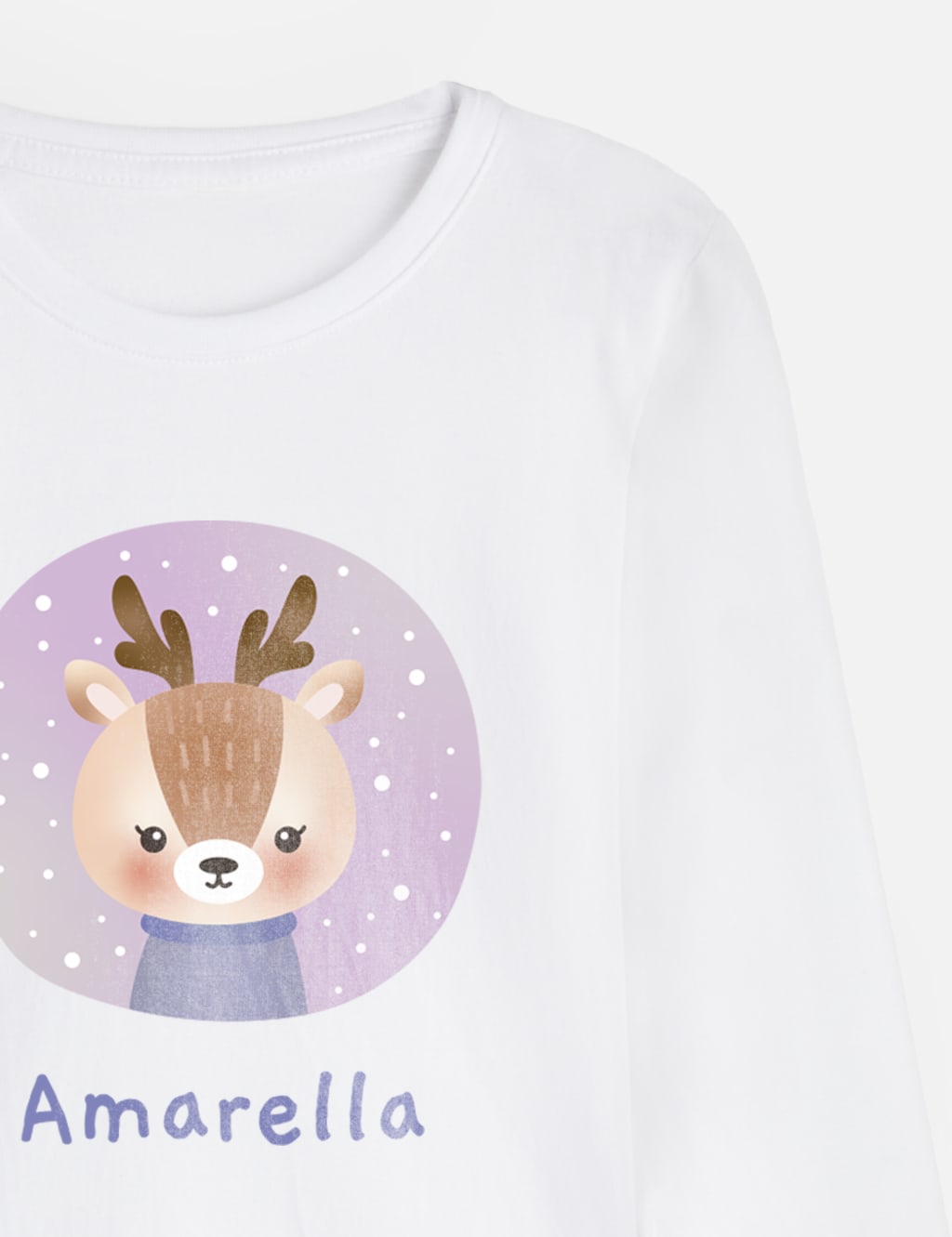 Personalised Girls Reindeer Family Pyjamas 2 of 3