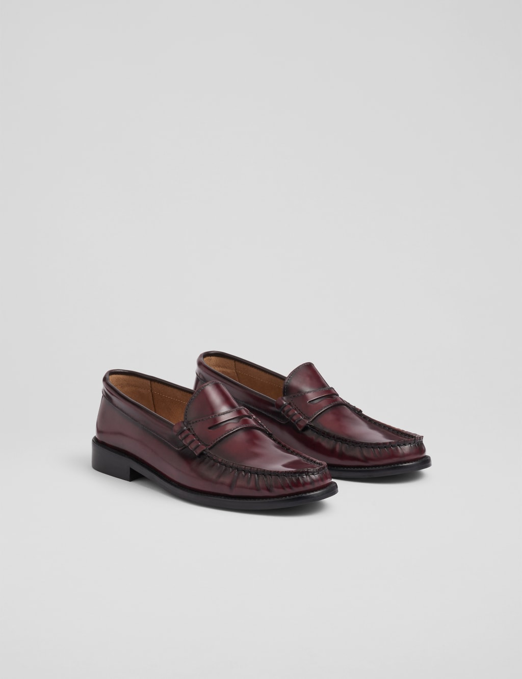 Leather Flat Heel Loafers 2 of 4