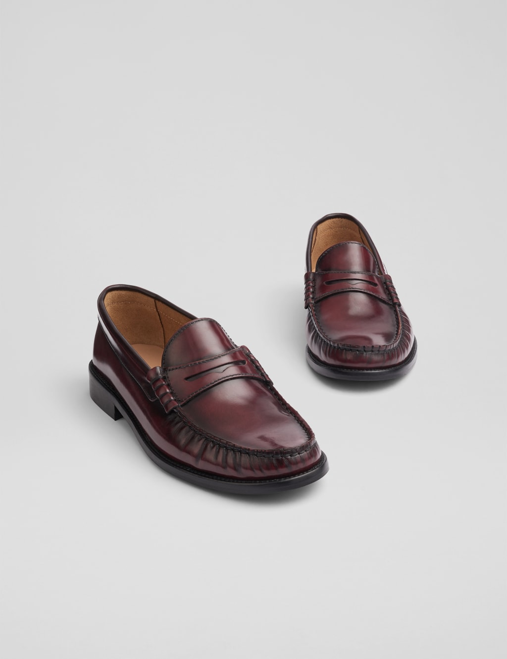 Leather Flat Heel Loafers 3 of 4