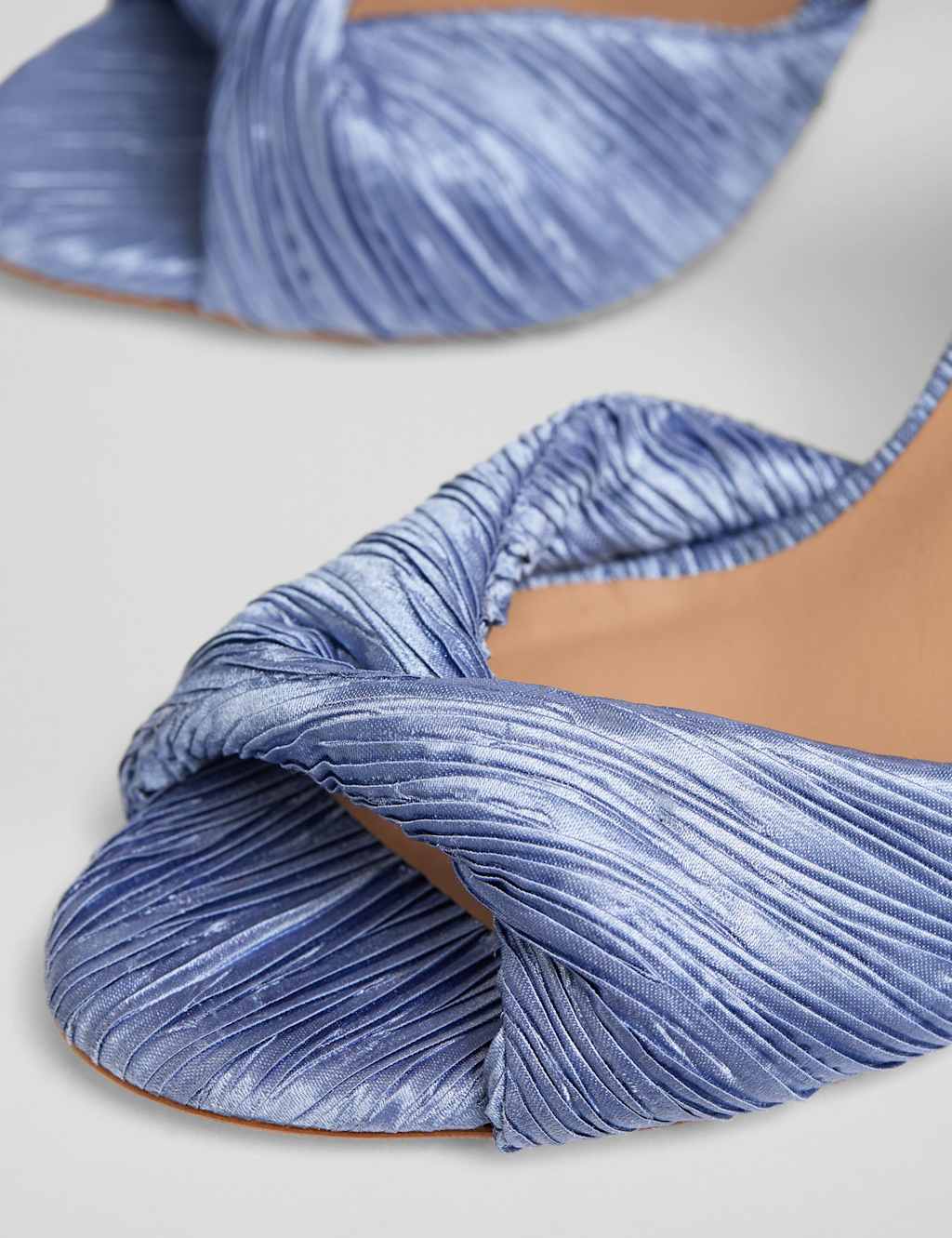 Fabric Ankle Strap Block Heel Sandals 4 of 4