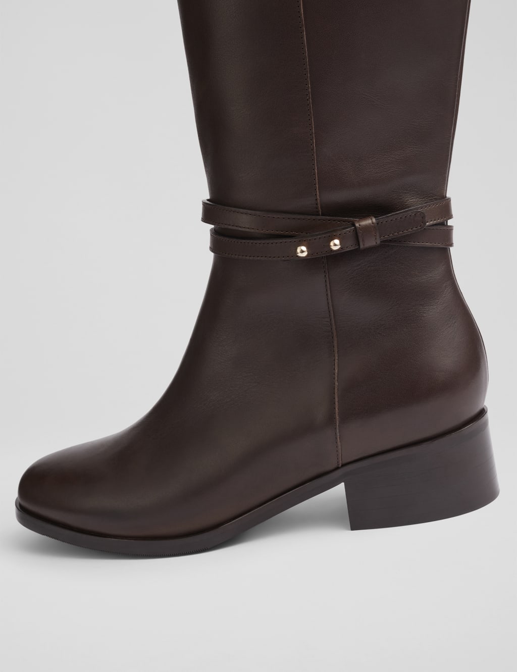 Leather Block Heel Riding Boots LK BENNETT M S