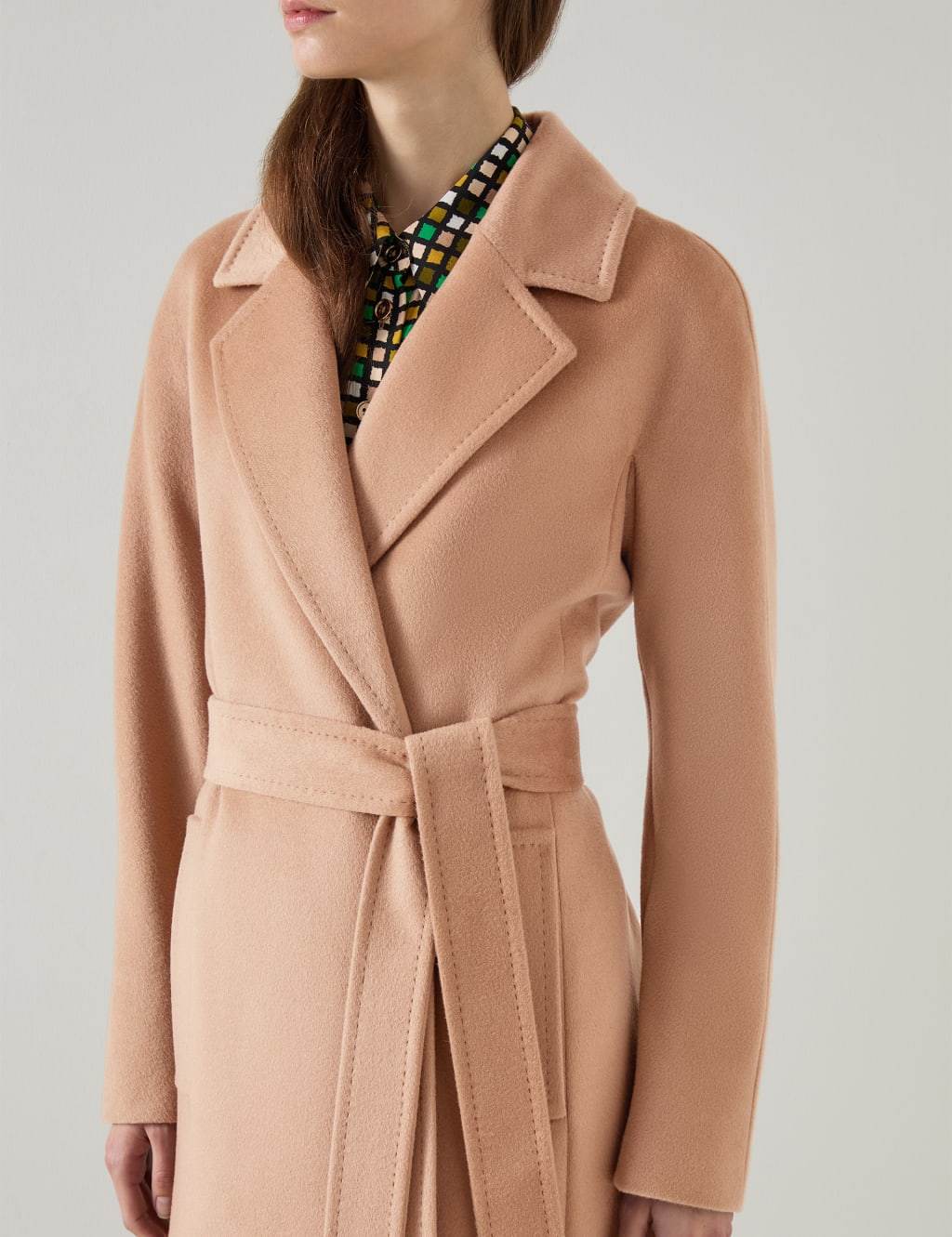 Pure Wool Belted Longline Coat
