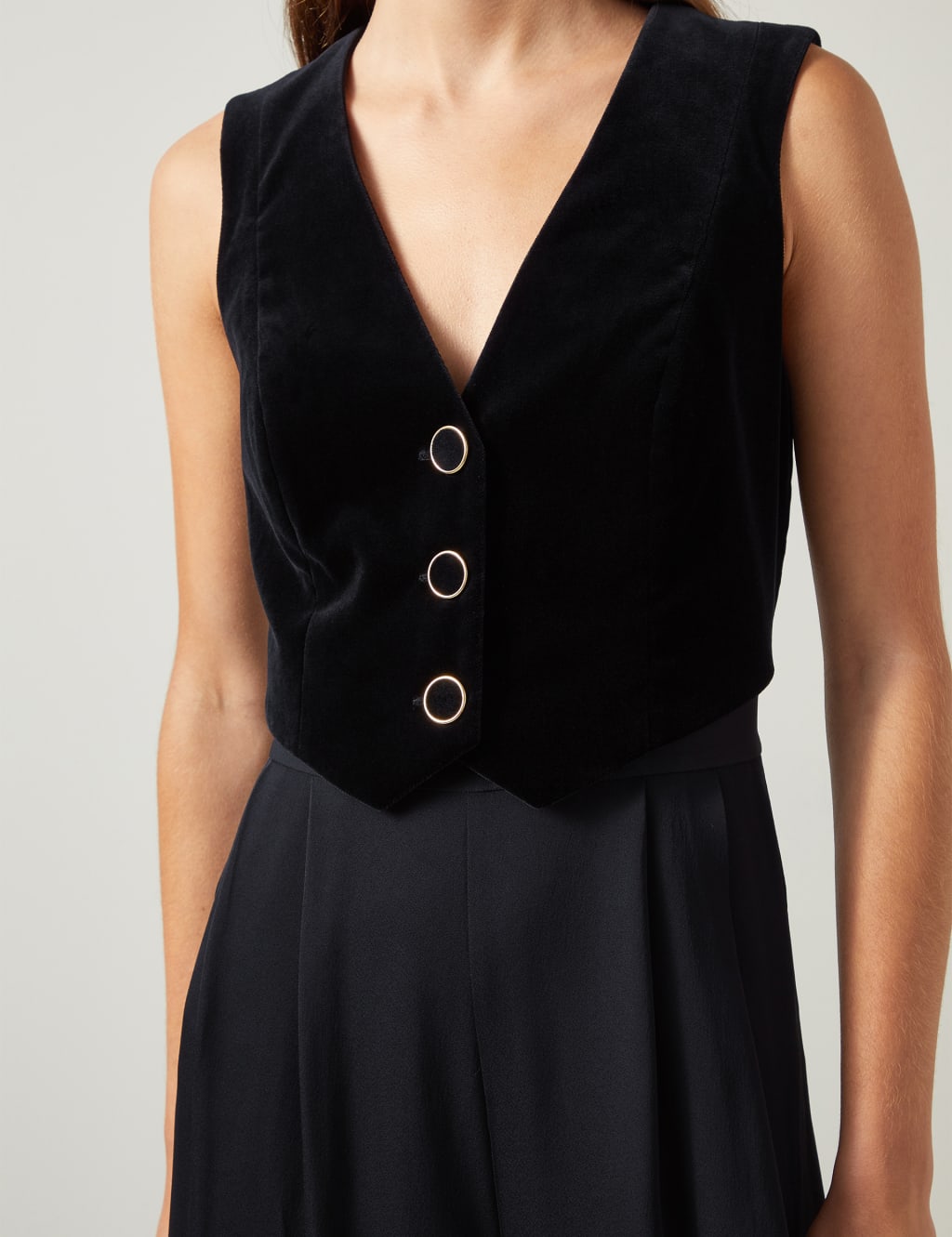 Waistcoat Culotte Sleeveless Jumpsuit 5 of 5