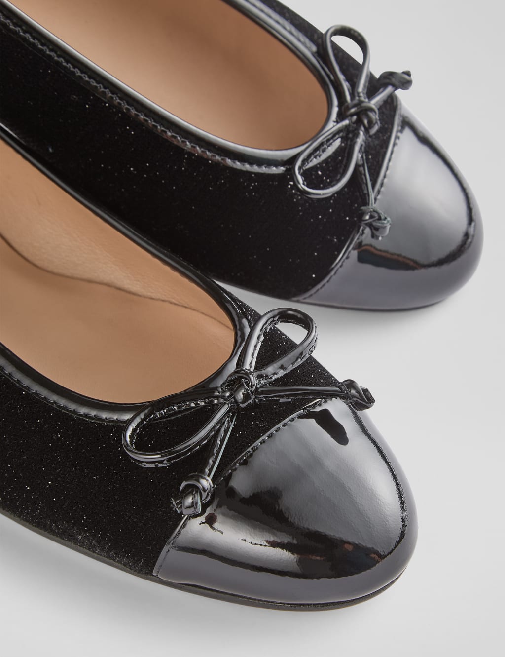 Velvet flats with bow best sale