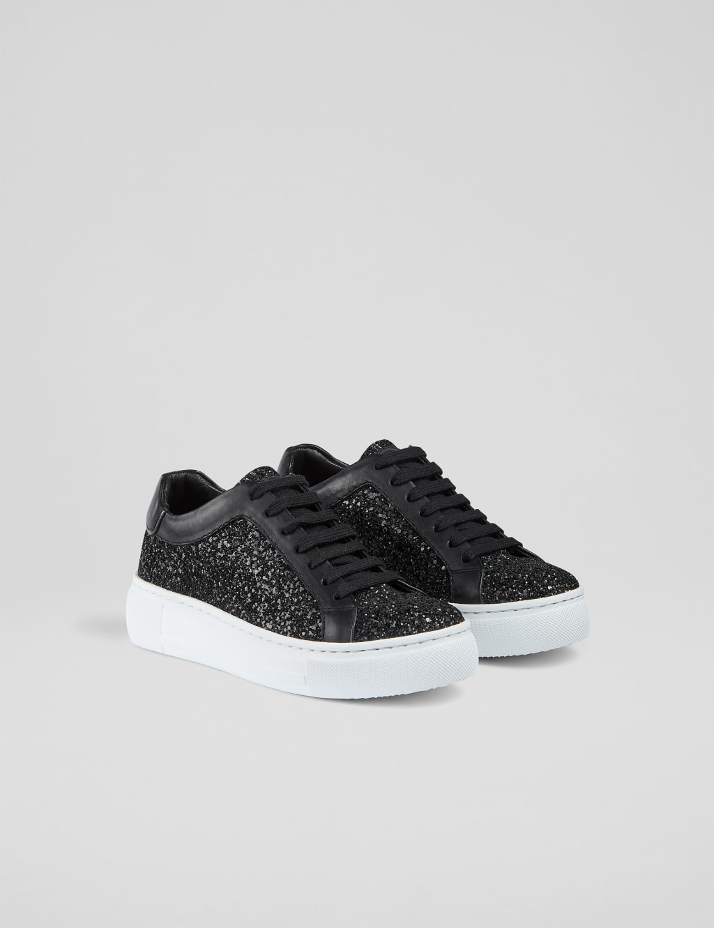 Adidas black glitter trainers hot sale
