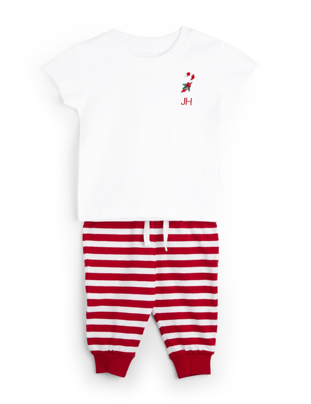 Personalised Baby Candy Cane Family Pyjamas 1 of 5