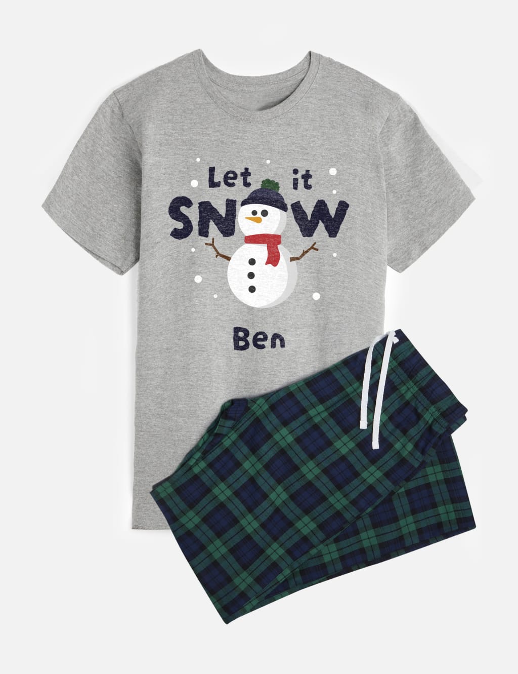 Personalised Kids Snowman Family Pyjamas 2 of 4