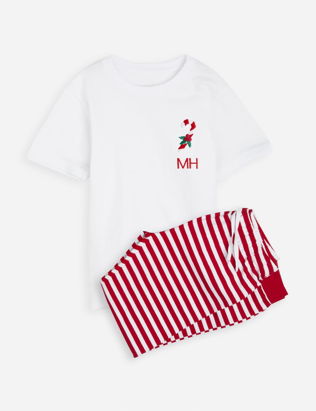 Personalised Kids Candy Cane Family Pyjamas 2 of 5