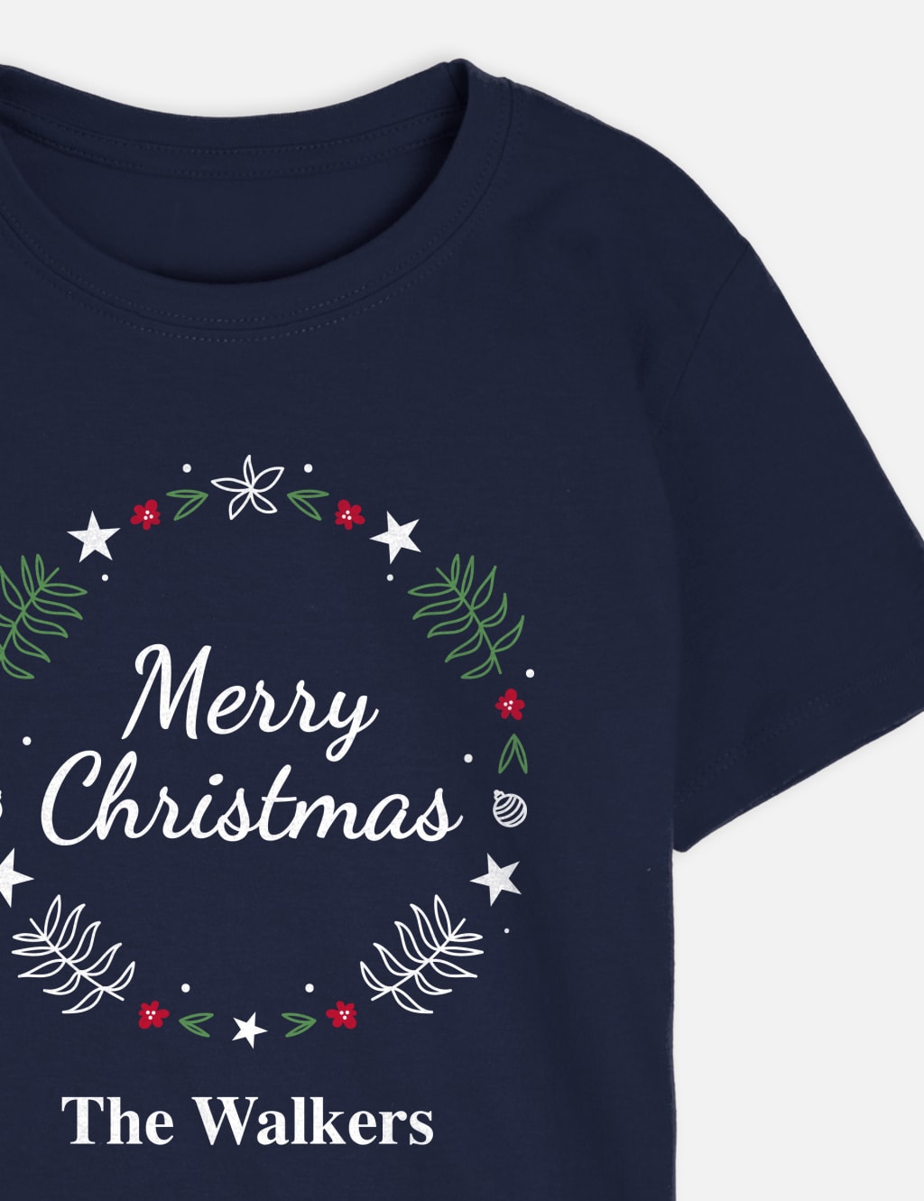 Personalised Kids Wreath Family Pyjamas 3 of 3