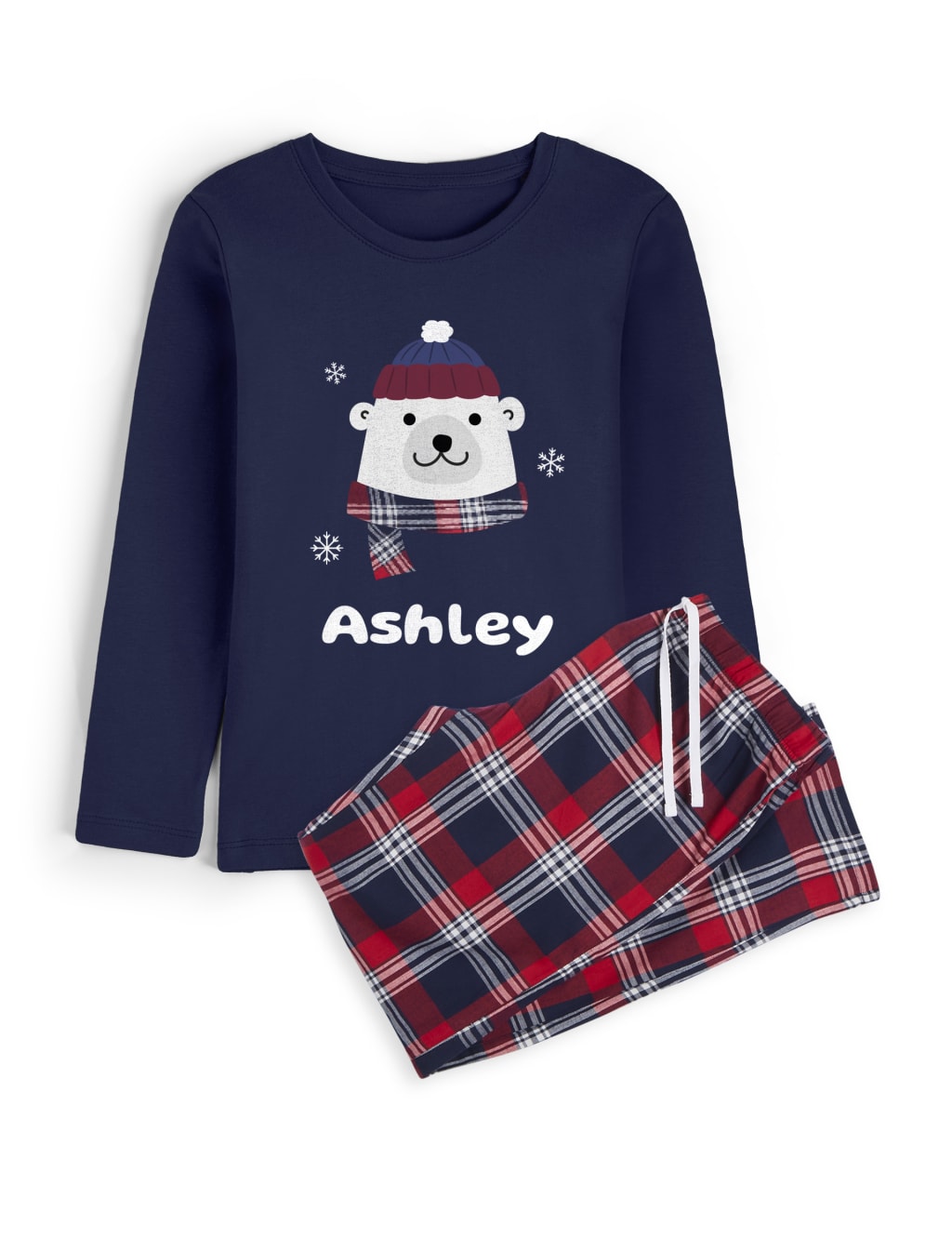 Personalised Kids Polar Bear Family Pyjamas 2 of 4