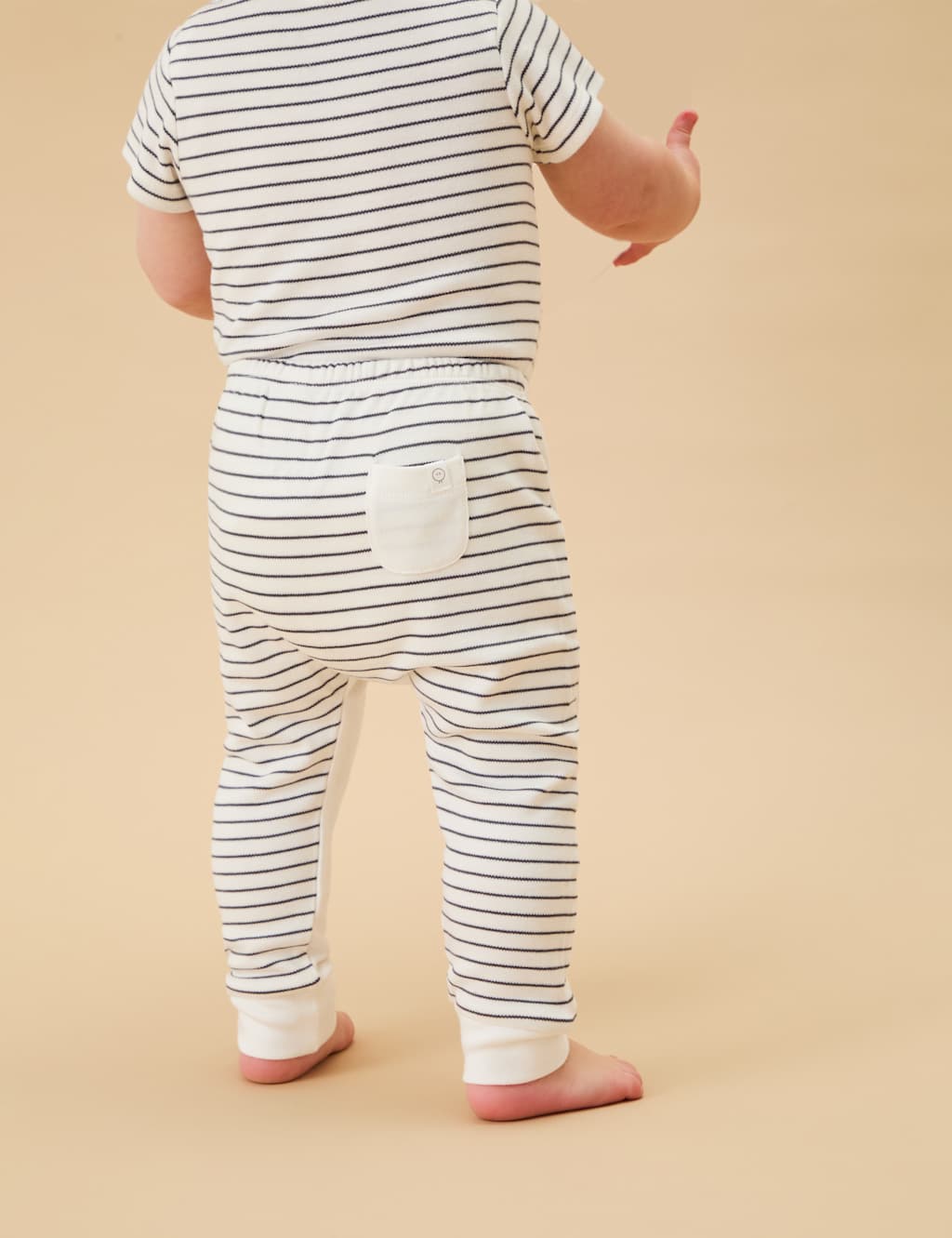 Cotton Blend Striped Joggers (0-4 Yrs) 4 of 4