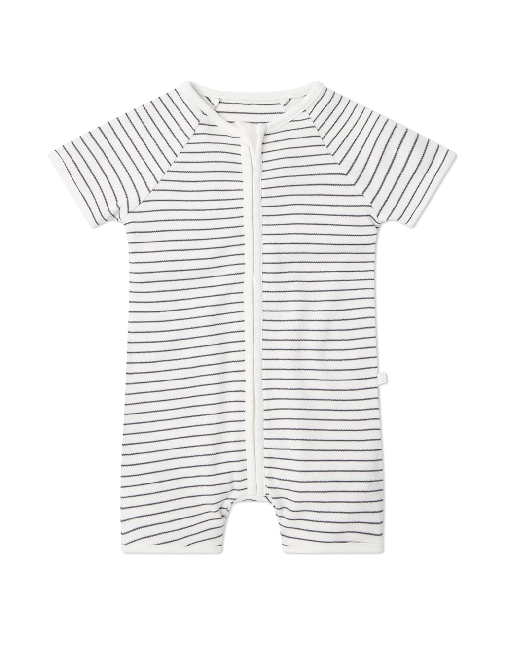 Cotton Blend Striped Zip Sleepsuit (0-24 Mths) 2 of 3