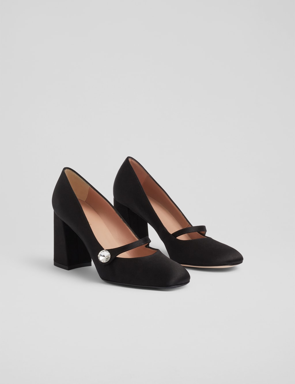 Embellished Block Heel Court Shoes 2 of 5