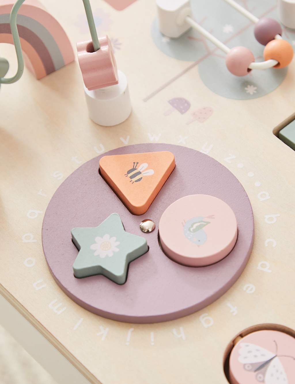 Personalised Pink Wooden Children's Activity Table 5 of 5