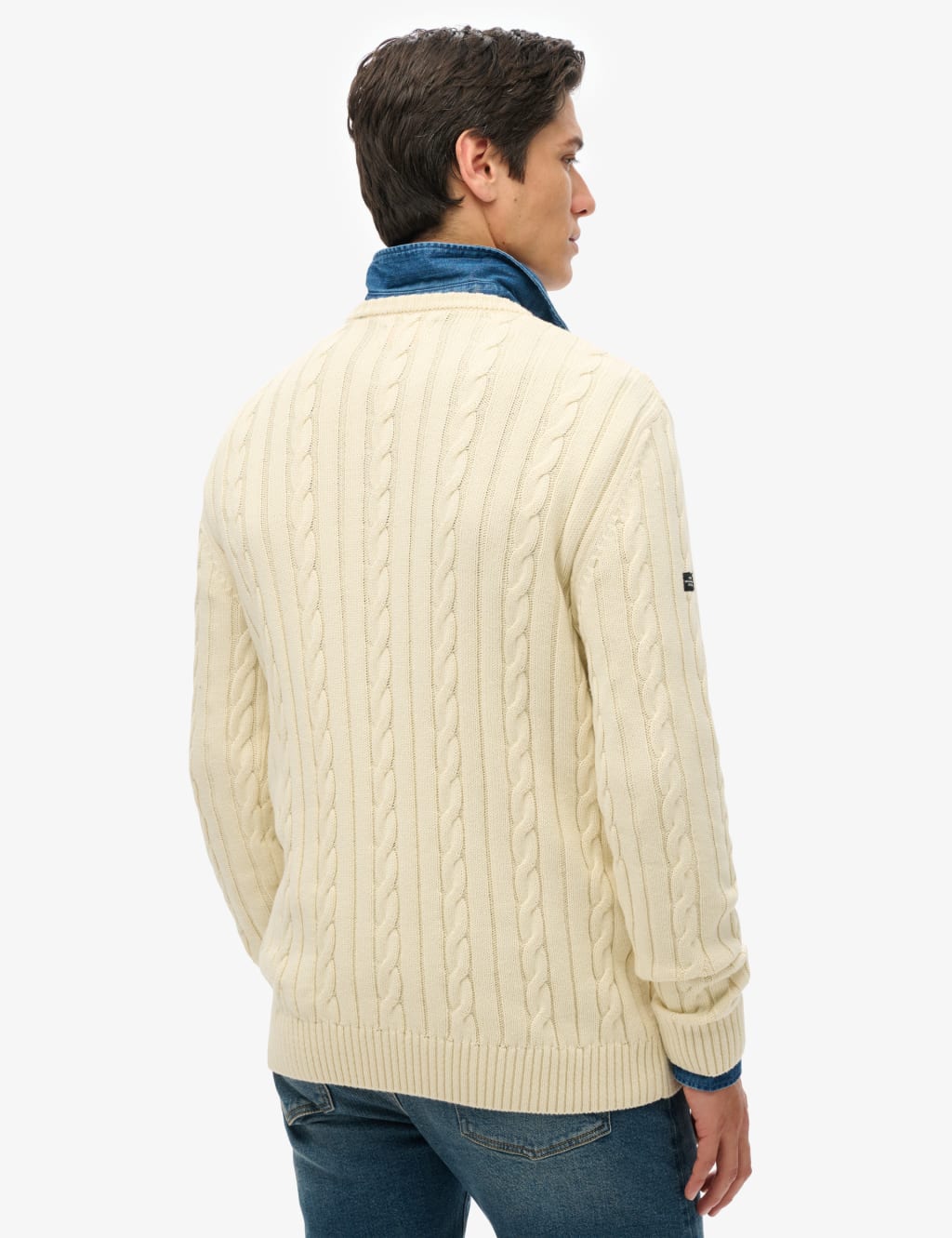 Pure Cotton Cable Knit Jumper 4 of 6