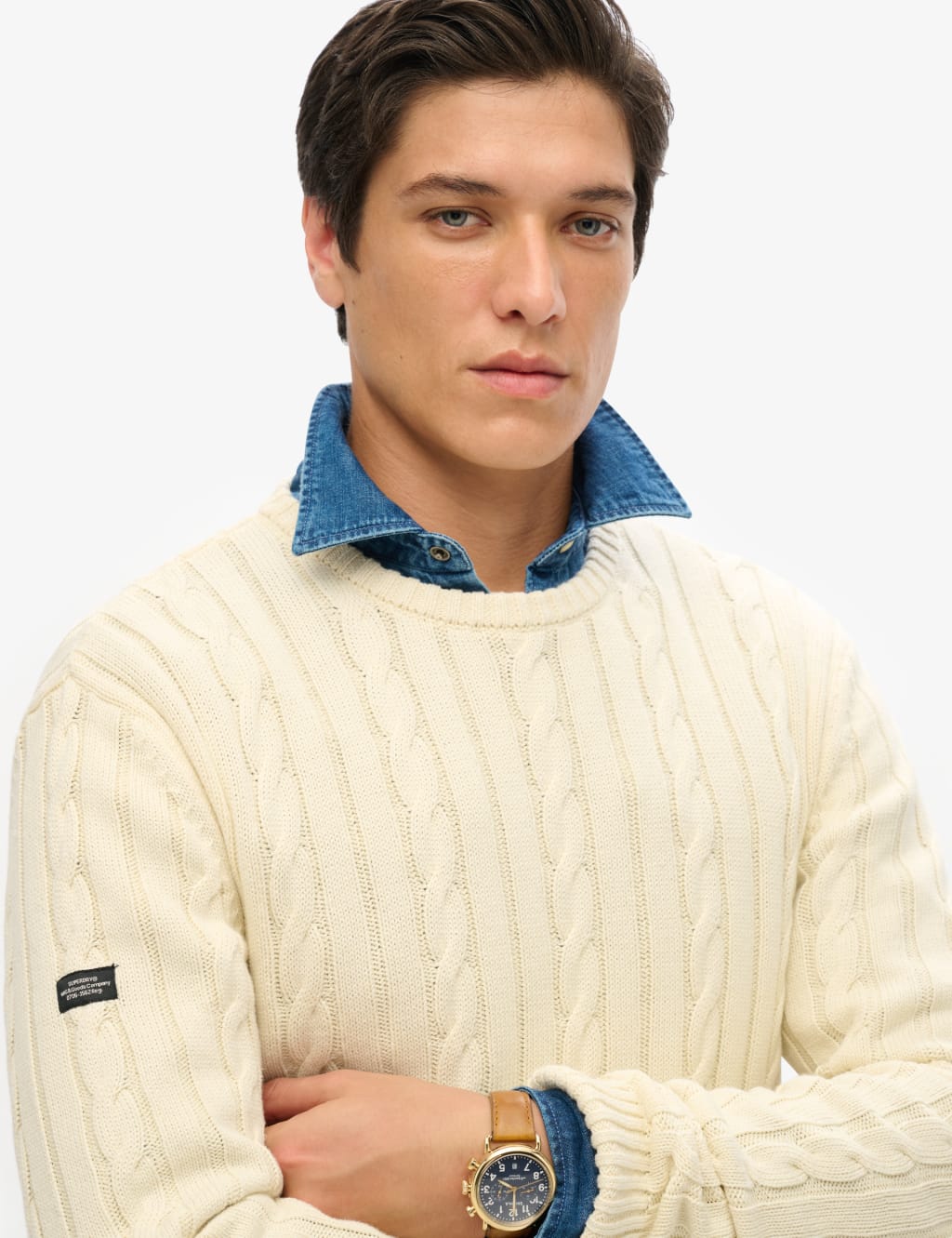 Pure Cotton Cable Knit Jumper 5 of 6