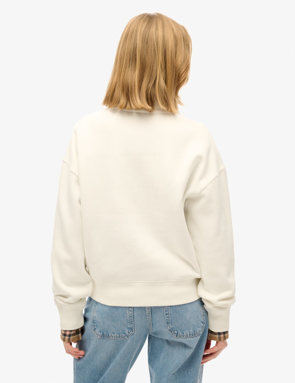 Cotton Rich Funnel Neck Half Zip Sweatshirt 4 of 4