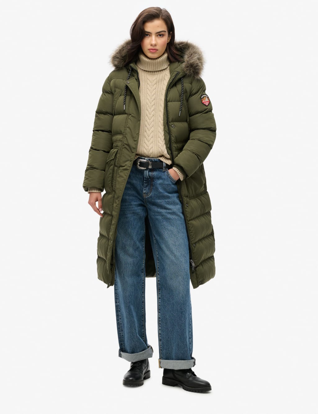 Faux Fur Hooded Longline Coat 3 of 7