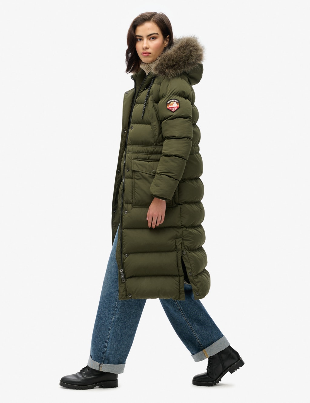 Faux Fur Hooded Longline Coat 5 of 7