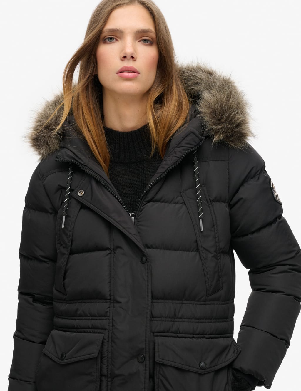 Faux Fur Hooded Longline Coat 5 of 6