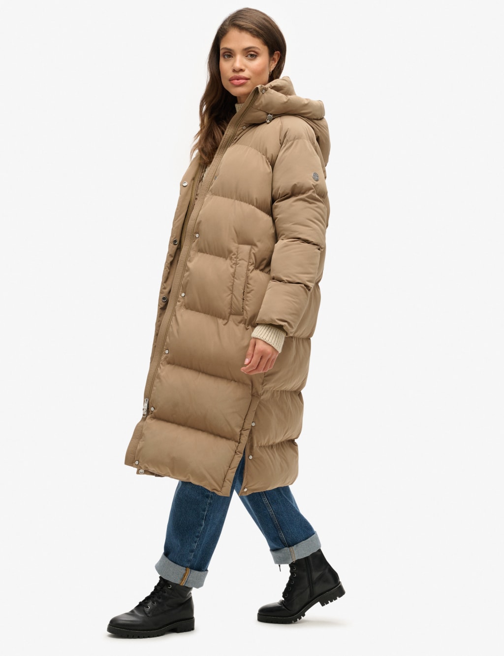 Padded Hooded Oversized Longline Puffer Jacket 2 of 5