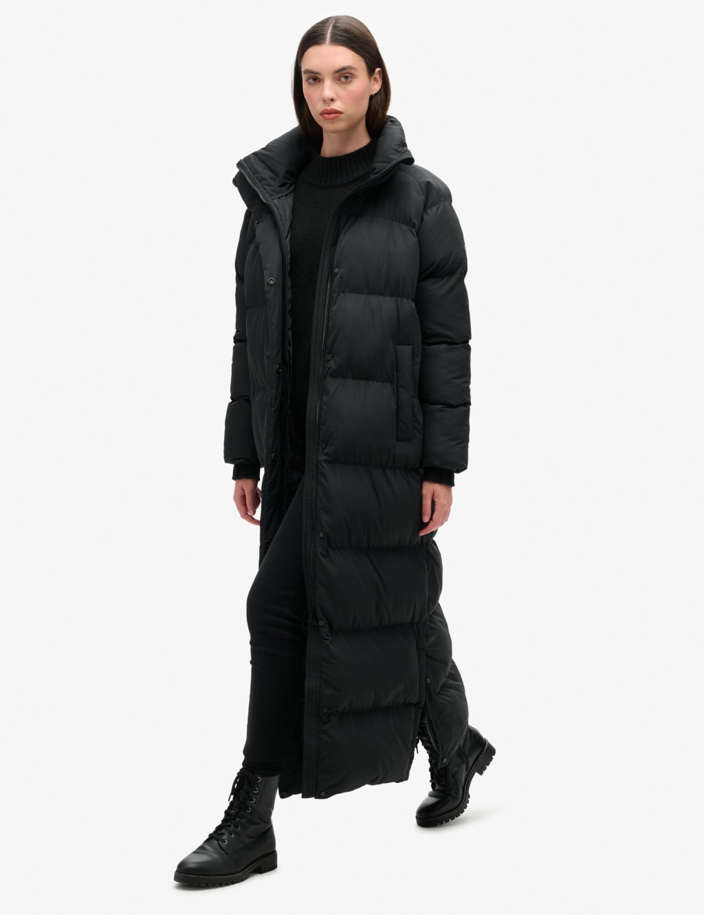 High Neck Longline Puffer Jacket 2 of 5