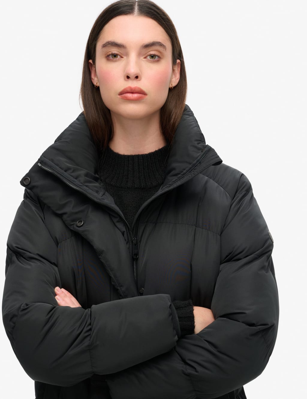 Puffer jacket high neck on sale