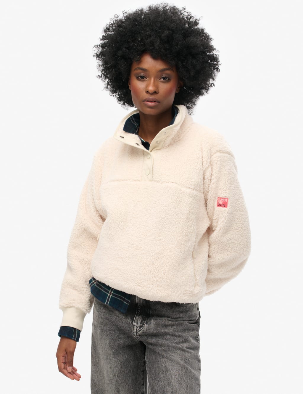 Textured Funnel Neck Jumper