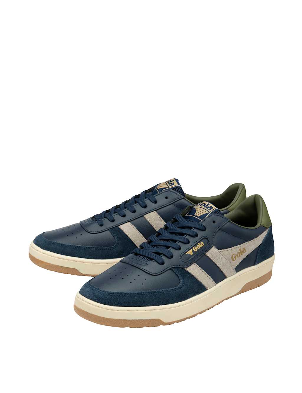 Hawk Leather Colour Block Trainers 3 of 5