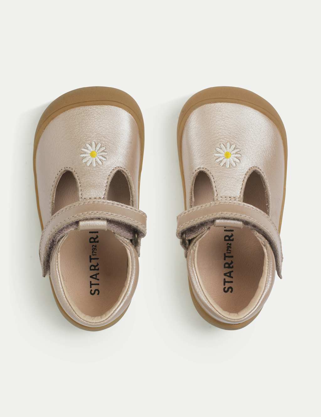 Kids' Leather Metallic T Bar Shoes (3 Small - 7 Small) 2 of 6