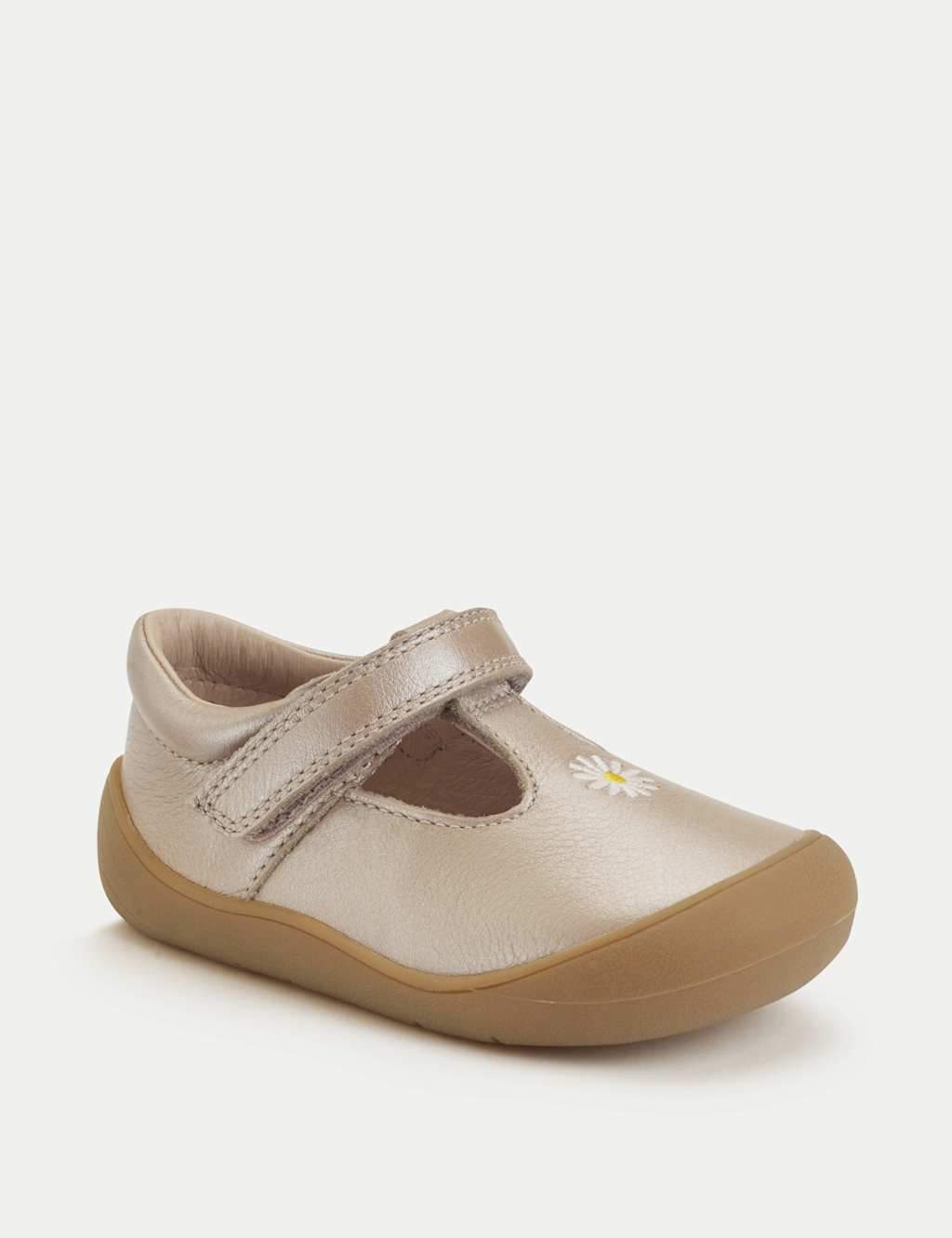 Kids' Leather Metallic T Bar Shoes (3 Small - 7 Small) 3 of 6