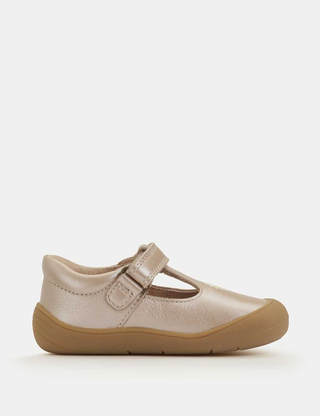 Kids' Leather Metallic T Bar Shoes (3 Small - 7 Small) 4 of 6