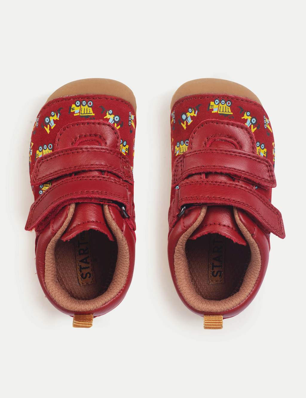 Baby Leather Digger Riptape Pram Shoes (3 Small - 5 Small) 2 of 6