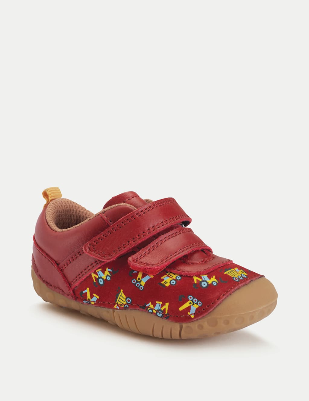 Baby Leather Digger Riptape Pram Shoes (3 Small - 5 Small) 3 of 6